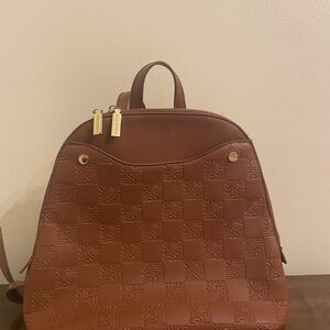 Steve Madden Tan Embossed Backpack